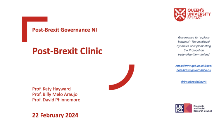 Post Brexit Clinic - 22 Feb 2024 - Overview Slide
